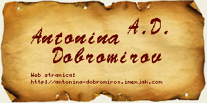 Antonina Dobromirov vizit kartica